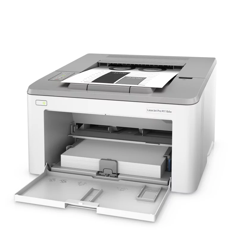 Kontrolsat - HP LaserJet Pro M118DW Printer - Wireless, 28ppm, 1200dpi, Grey/White