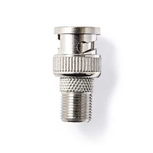 Kontrolsat - Adaptador F/BNC Macho Nedis CSGP41965ME - 10 un, Revestimento Níquel Metálico
