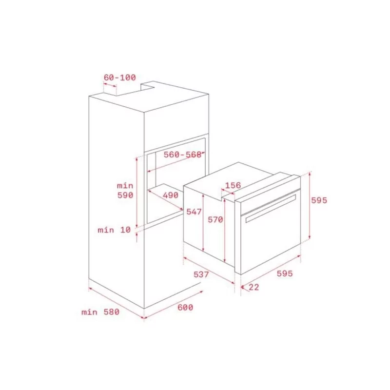 Kontrolsat - Forno Encastrar TEKA HBE 615 ME (Elétrico - 70 L - Aço Acetinado)