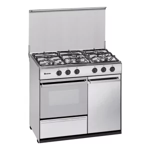 Kontrolsat - Meireles Gas Stove - 5 Burners - 55L - Stainless Steel - N 921 X Natural