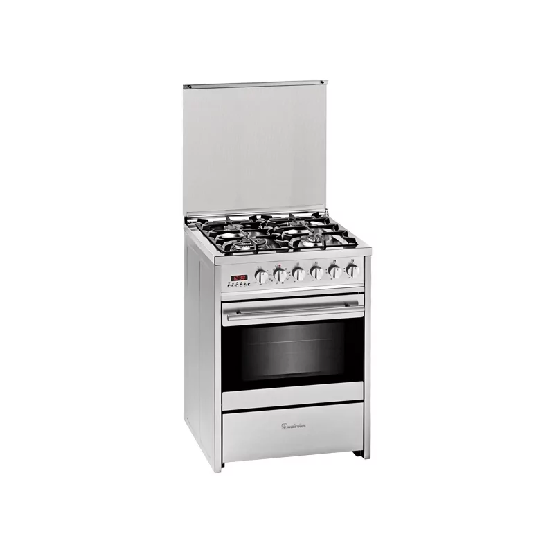 Kontrolsat - Meireles Monza Gas Stove - 4 Burners - 55L - Stainless Steel - E 610 X - Natural Gas