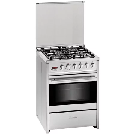 Kontrolsat - Meireles Monza Gas Stove - 4 Burners - 55L - Stainless Steel - E 610 X - Natural Gas