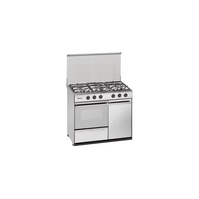 Kontrolsat - Fogão a Gás Meireles N 921 B (5 Queimadores - 55L - Classe A - Castanho)