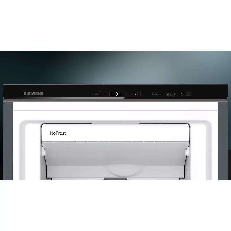 Kontrolsat - SIEMENS Vertical Freezer GS36NAXEP - No Frost 242L, Black