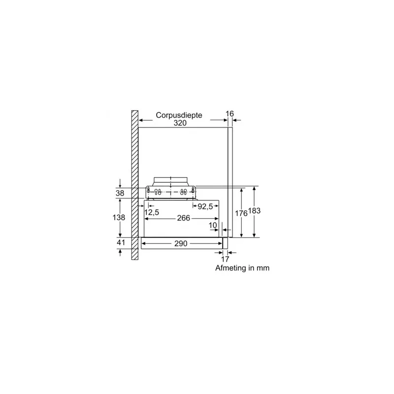 Kontrolsat - Siemens LI-64-MB-521 Hood - 389 m³/h Extraction, Grey