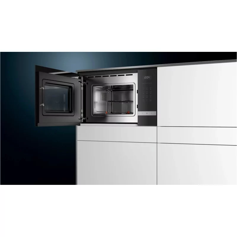 Kontrolsat - Microondas Embutido SIEMENS BE-525-LMS-0 (20 L - Com Grill - Preto/Inox)