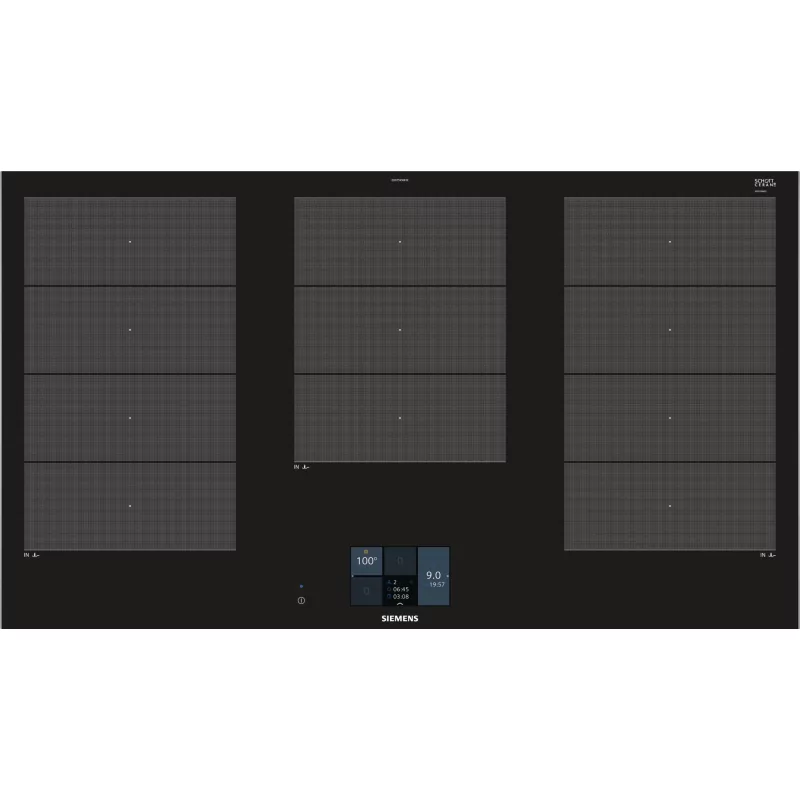 Kontrolsat - Placa de Indução Siemens EX-975-KXW-1-E - 5 Zonas, 11100W, Preto