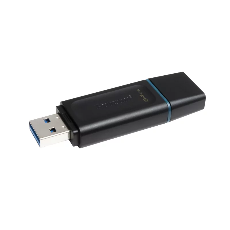 Kontrolsat - Pendrive 64gb Usb 3.2 Kingston Dt Exodia Preto / Turquesa