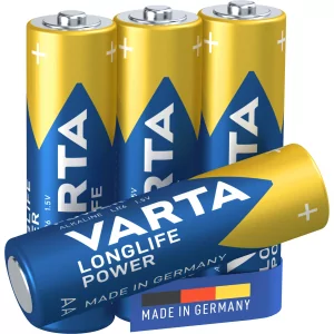 Kontrolsat - Pilhas Varta Longlife AA (Ref: 38430) - Máxima Durabilidade, Azul/Dourado