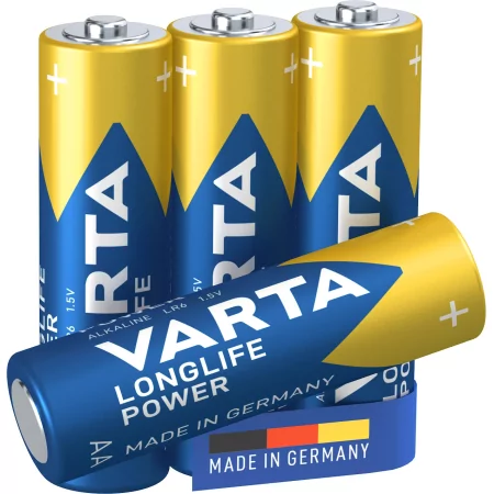 Kontrolsat - VARTA Longlife AA Batteries (Ref: 38430) - Maximum Durability, Blue/Gold