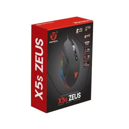 Ratón Gaming Fantech Zeus X5s (4800 DPI - USB - Negro)