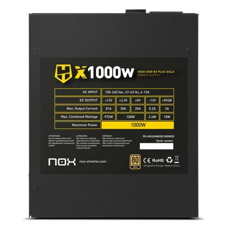 Kontrolsat - Fonte De Alimentação Atx 1000w Nox Hummer X