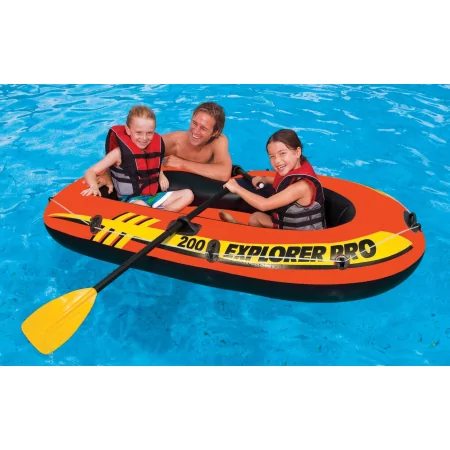Kontrolsat - Barco Insuflável Intex Explorer Boat Pro 200 - 196x102x33 cm
