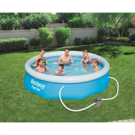 Kontrolsat - Piscina Insuflável Bestway Fast Set - 305x76cm - 3.200 L - com Depuradora Kontrolsat - Piscina Insuflável Bestway Fast Set - 305x76cm - 3.200 L - com Depuradora