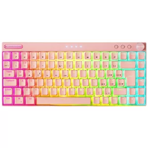 Kontrolsat - Teclado gaming mecánico inalambrico mars gaming mkcloudpres/ rosa
