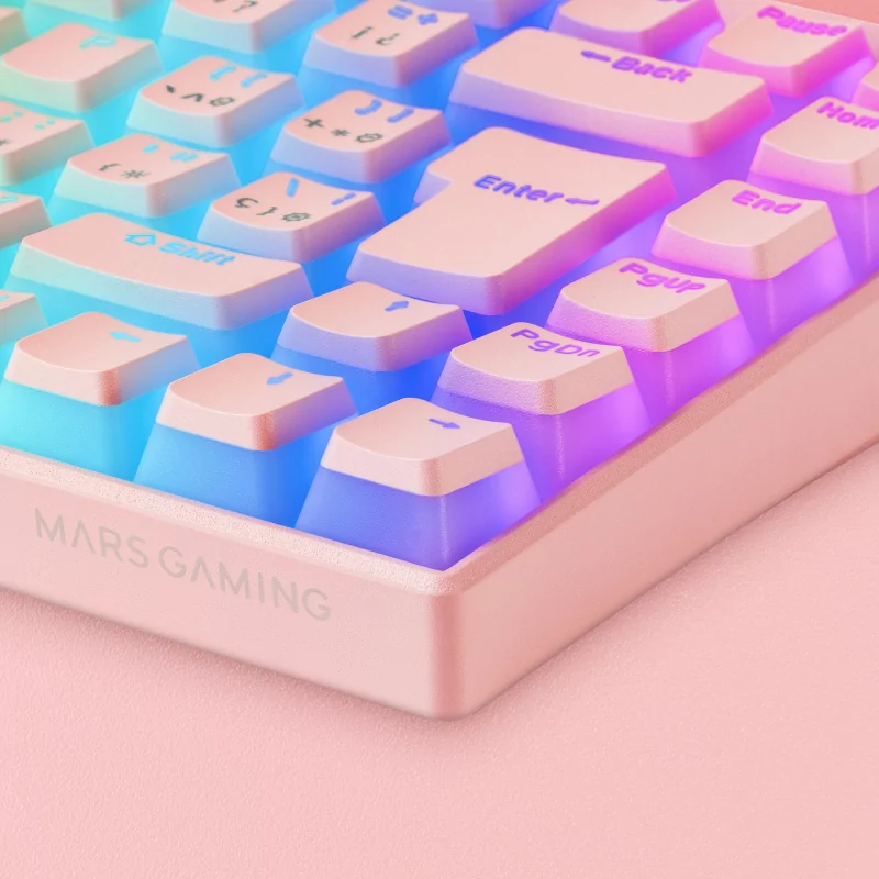 Kontrolsat - Teclado Mecânico Mars Gaming - Rosa - MKCLOUDPRES