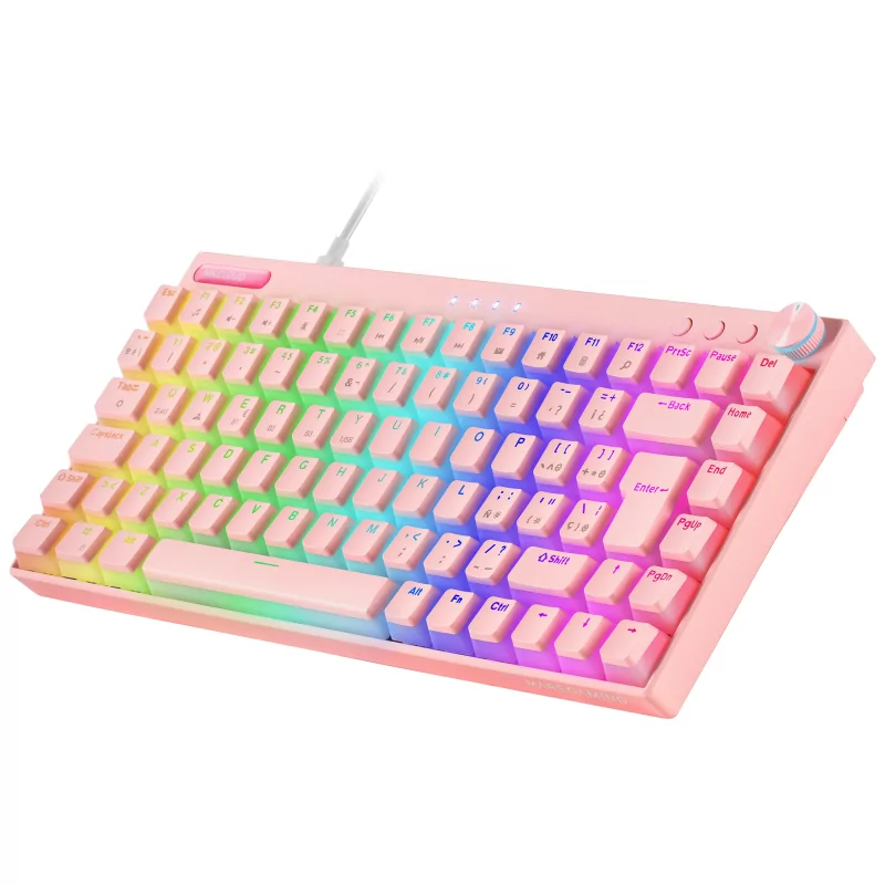 Kontrolsat - Teclado Mecânico Mars Gaming - Rosa - MKCLOUDPRES