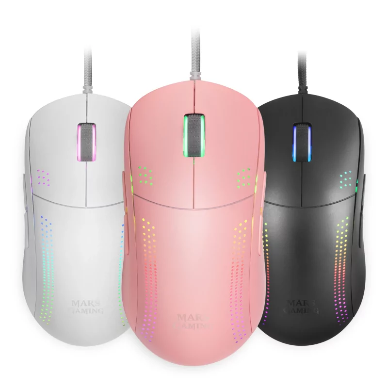 Kontrolsat - Mars Gaming Mouse - 32,000 DPI - RGB - MMPROP - Pink