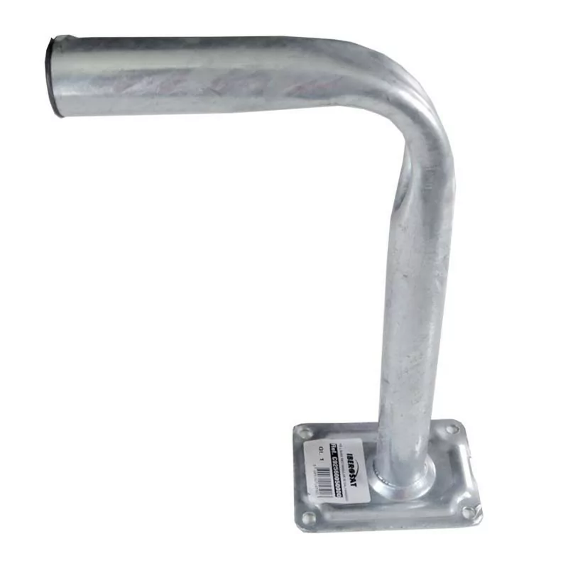 Iberosat Rectangular Base Foot C92560050000 - High Durability Galvanized, Grey