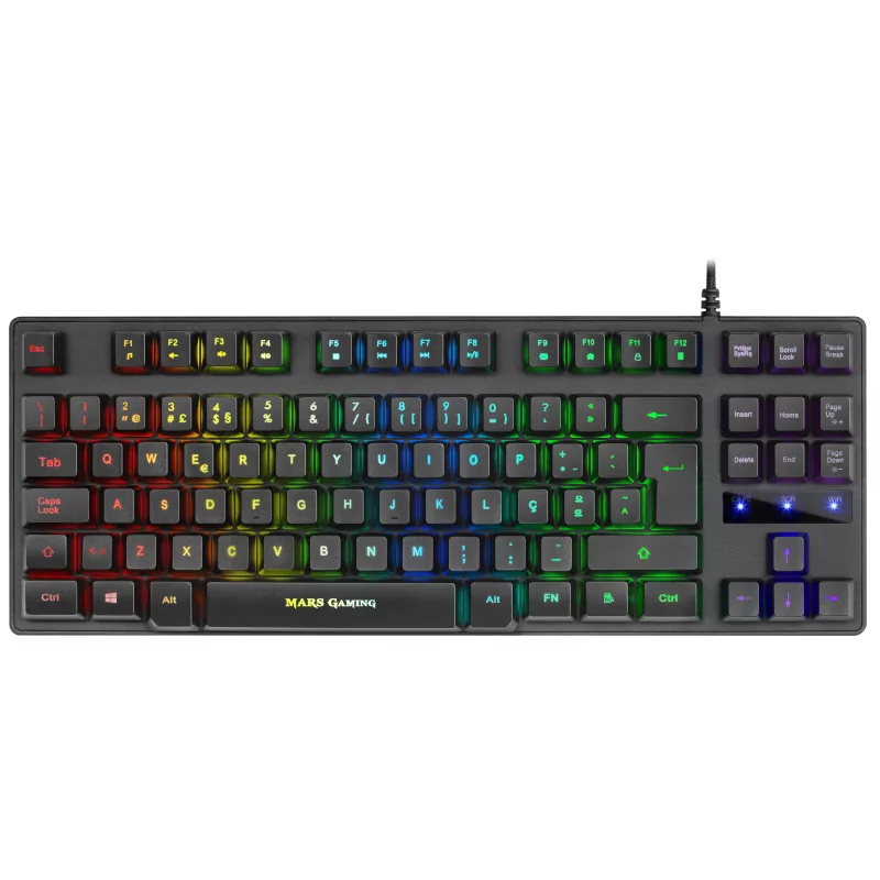 Kontrolsat - Teclado Mars Gaming - H-Mech - RGB - Preto - MKTKLPT Kontrolsat - Teclado Mars Gaming - H-Mech - RGB - Preto - MKTKLPT