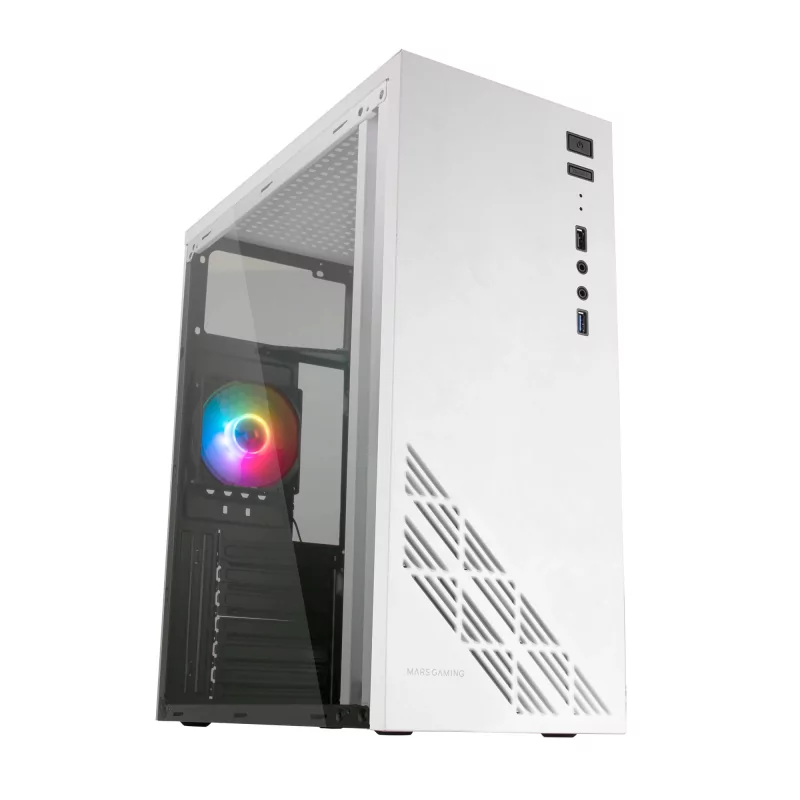 Kontrolsat - Caixa Mars Gaming - ATX - RGB - Branca - MC100