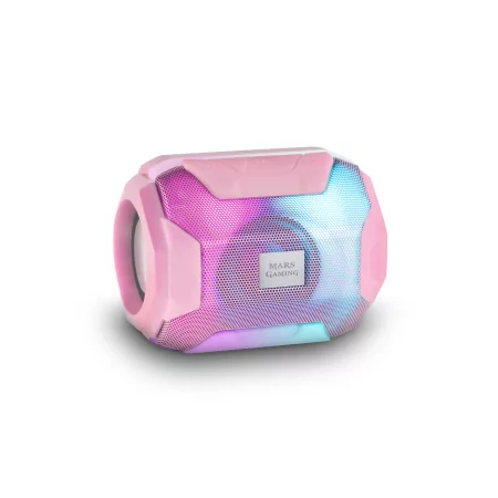 Kontrolsat - Coluna Mars Gaming - 10W - Bluetooth - RGB - Rosa - MSBAX Kontrolsat - Coluna Mars Gaming - 10W - Bluetooth - RGB - Rosa - MSBAX