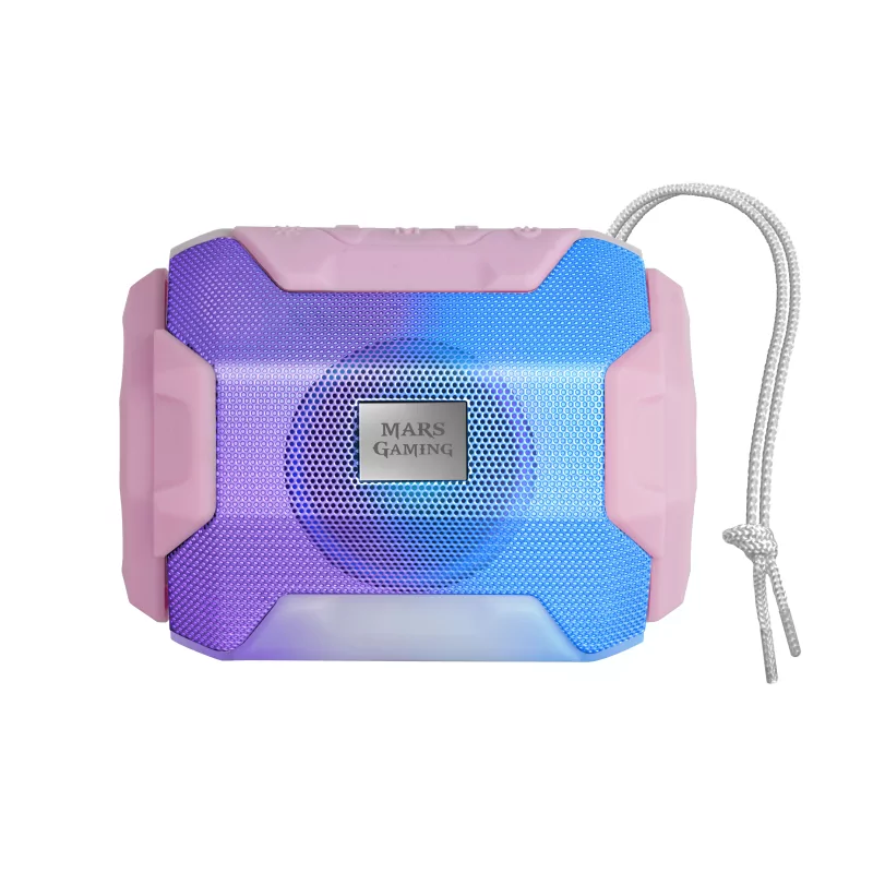 Kontrolsat - Coluna Mars Gaming - 10W - Bluetooth - RGB - Rosa - MSBAX