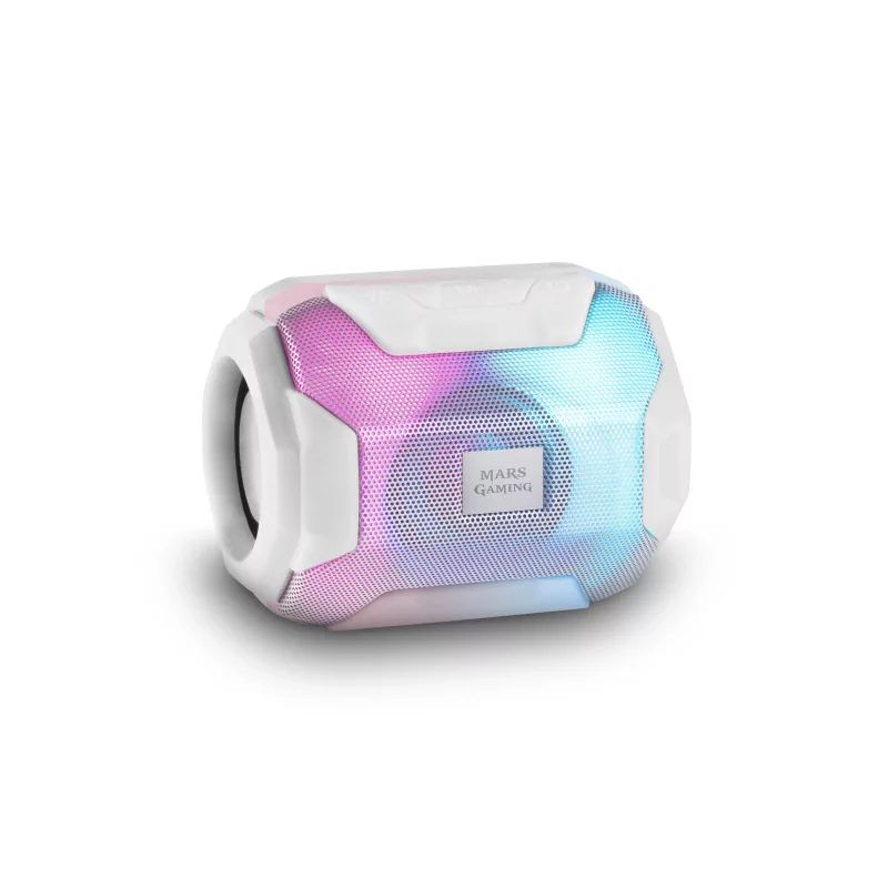 Kontrolsat - Coluna Mars Gaming - 10W - Bluetooth - RGB - Branca - MSBAX