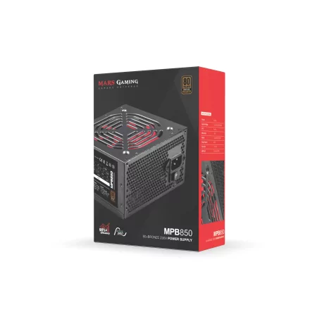 Kontrolsat - Fonte de Alimentação Mars Gaming - 850W - 230V - MPB850 Kontrolsat - Fonte de Alimentação Mars Gaming - 850W - 230V - MPB850