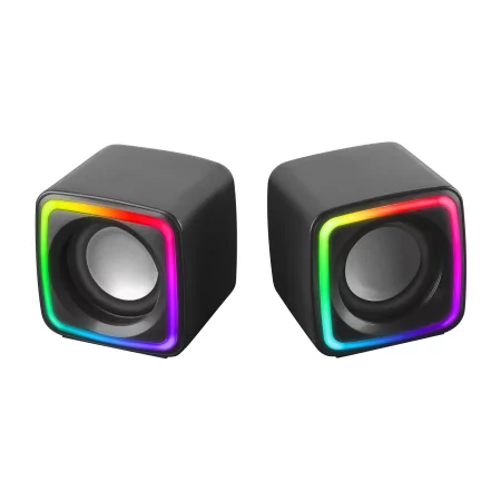 Kontrolsat - Colunas Mars Gaming - 8W - RGB - Pretas - MSCUBE
