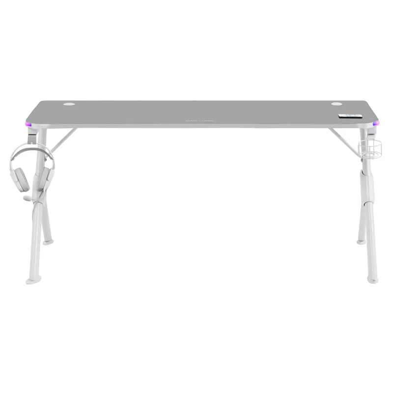 Kontrolsat - Mesa Mars Gaming - 160x60x75cm - Branca - MGDXLRGB