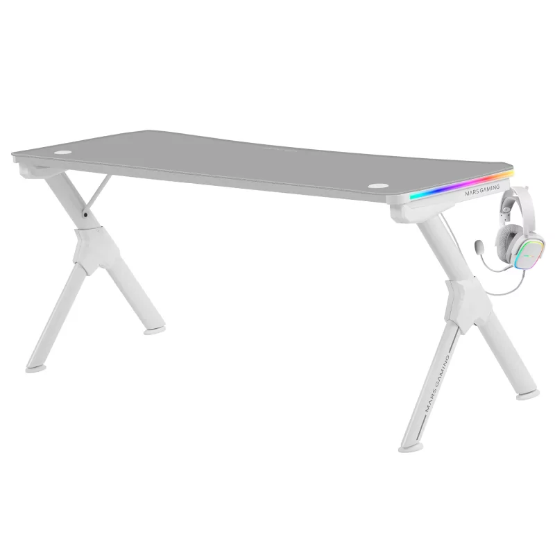 Kontrolsat - Mesa Mars Gaming - 160x60x75cm - Branca - MGDXLRGB
