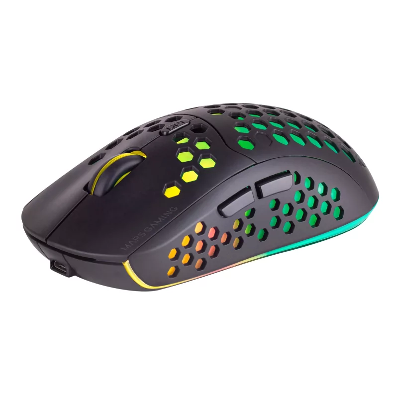 Kontrolsat - Rato Mars Gaming - Wireless - RGB - Preto - MMW3