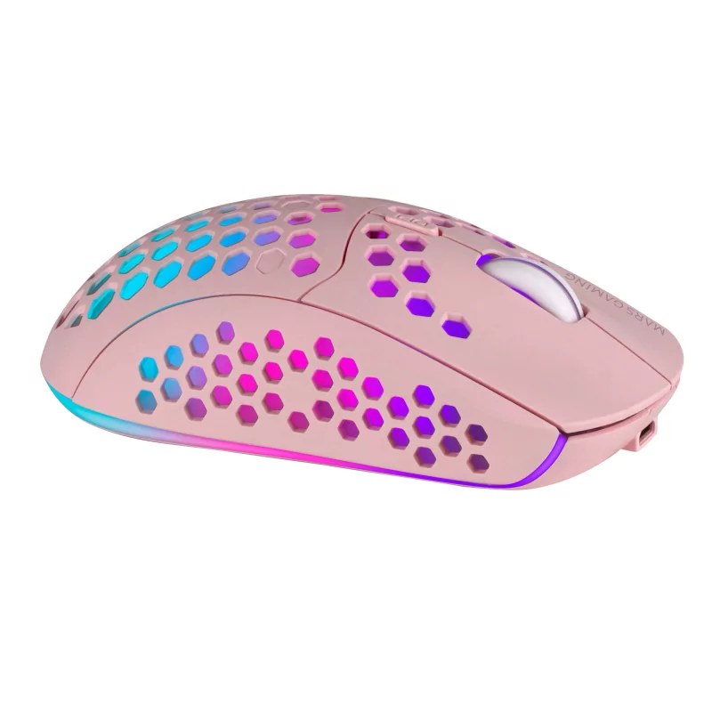 Kontrolsat - Rato Mars Gaming - Wireless - RGB - Rosa - MMW3