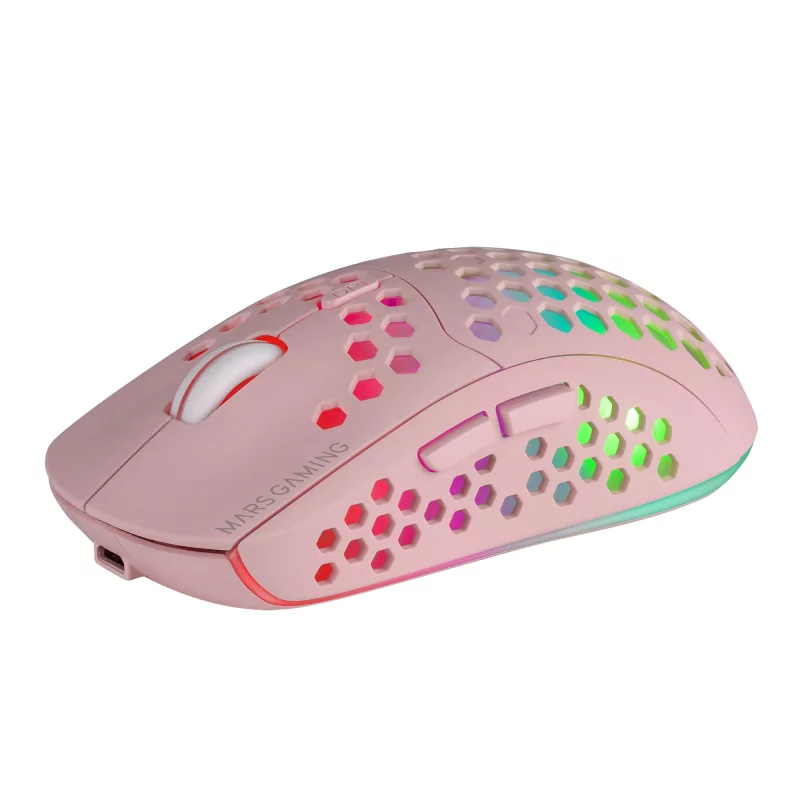 Kontrolsat - Rato Mars Gaming - Wireless - RGB - Rosa - MMW3
