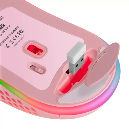Kontrolsat - Rato Mars Gaming - Wireless - RGB - Rosa - MMW3