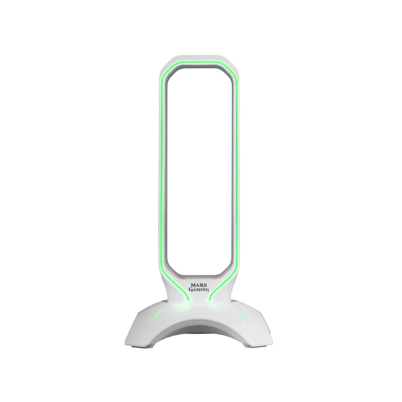 Kontrolsat - Suporte para Auscultadores Mars Gaming - RGB - 2xUSB Hub - Branca - MHHXW