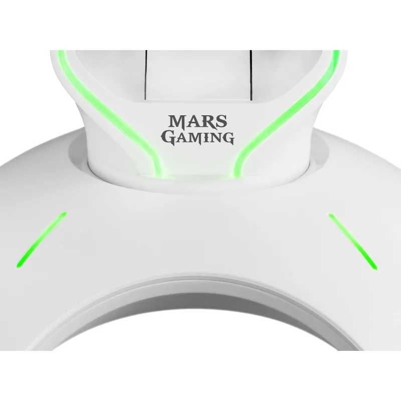 Kontrolsat - Suporte para Auscultadores Mars Gaming - RGB - 2xUSB Hub - Branca - MHHXW