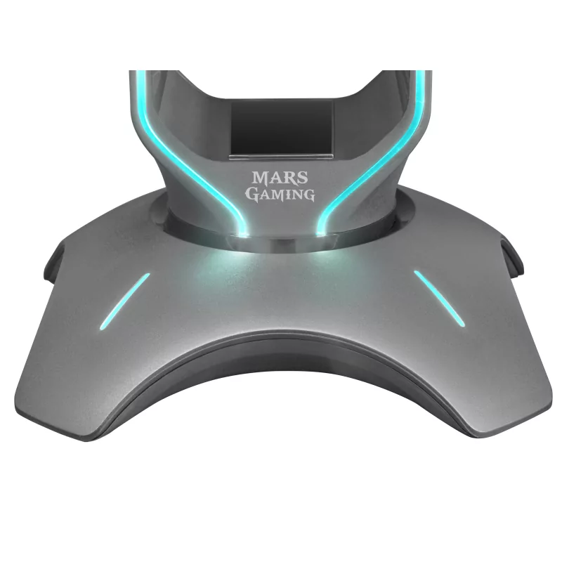 Kontrolsat - Suporte para Auscultadores Mars Gaming - RGB - 2xUSB Hub - Grafite - MHHX