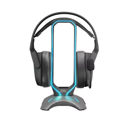 Kontrolsat - Suporte para Auscultadores Mars Gaming - RGB - 2xUSB Hub - Grafite - MHHX
