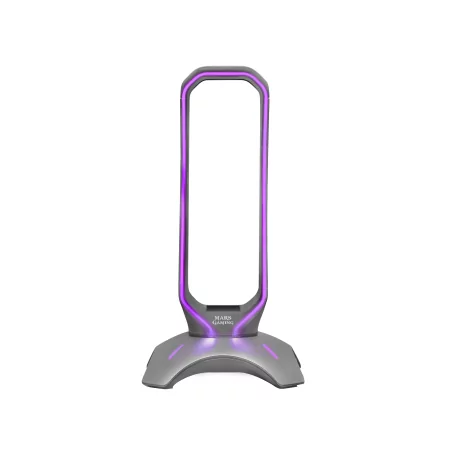 Kontrolsat - Suporte para Auscultadores Mars Gaming - RGB - 2xUSB Hub - Grafite - MHHX