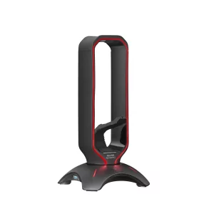 Kontrolsat - Suporte para Auscultadores + Bungee para Rato Mars Gaming - RGB - 2xUSB Hub - Preto - MHHPRO
