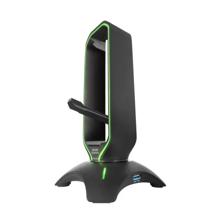 Kontrolsat - Suporte para Auscultadores + Bungee para Rato Mars Gaming - RGB - 2xUSB Hub - Preto - MHHPRO
