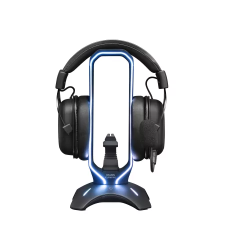 Kontrolsat - Suporte para Auscultadores + Bungee para Rato Mars Gaming - RGB - 2xUSB Hub - Preto - MHHPRO