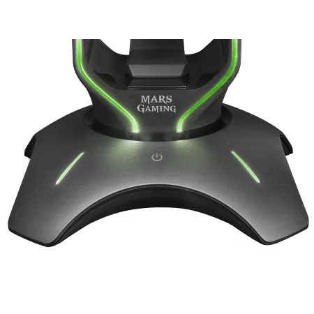 Kontrolsat - Suporte para Auscultadores + Bungee para Rato Mars Gaming - RGB - 2xUSB Hub - Preto - MHHPRO