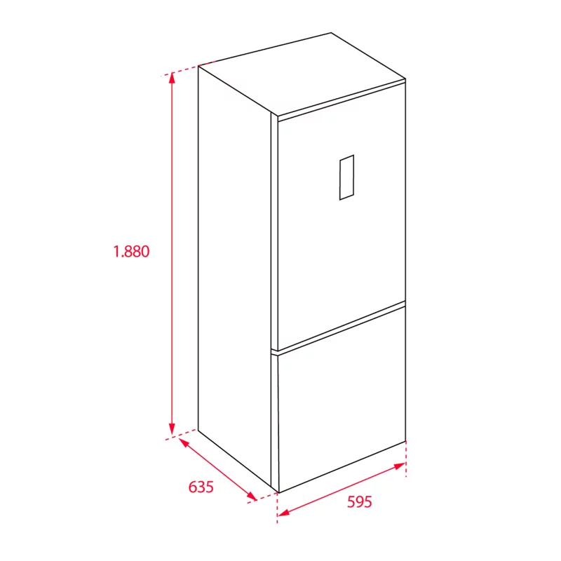 Kontrolsat - TEKA Combined Fridge NFL 345 C (Ventilated - 188 cm - 310 L - Stainless Steel)