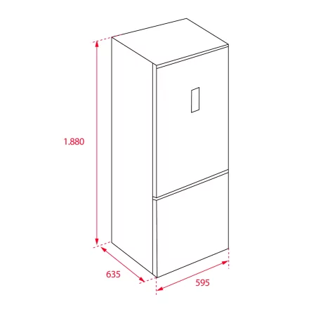 Kontrolsat - TEKA Combined Fridge NFL 345 C (Ventilated - 188 cm - 310 L - Stainless Steel)