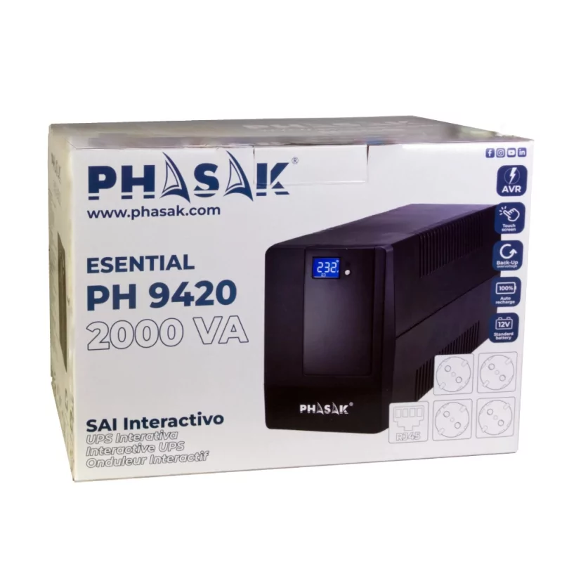 Kontrolsat - Phasak LCD Interactive - 2000VA - UPS Tower - PH 9420