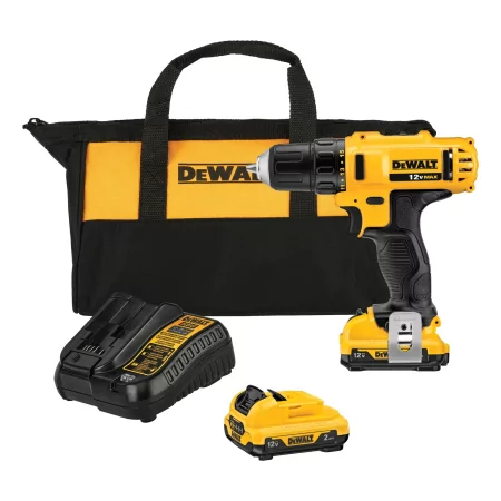 Kontrolsat - Dewalt XR Drill Driver - 10.8V - 10mm - 2 Batteries - Case Included - DCD710D2-QW