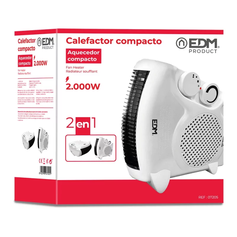 Kontrolsat - Aquecedor Compacto 2 em 1 - 2000 W